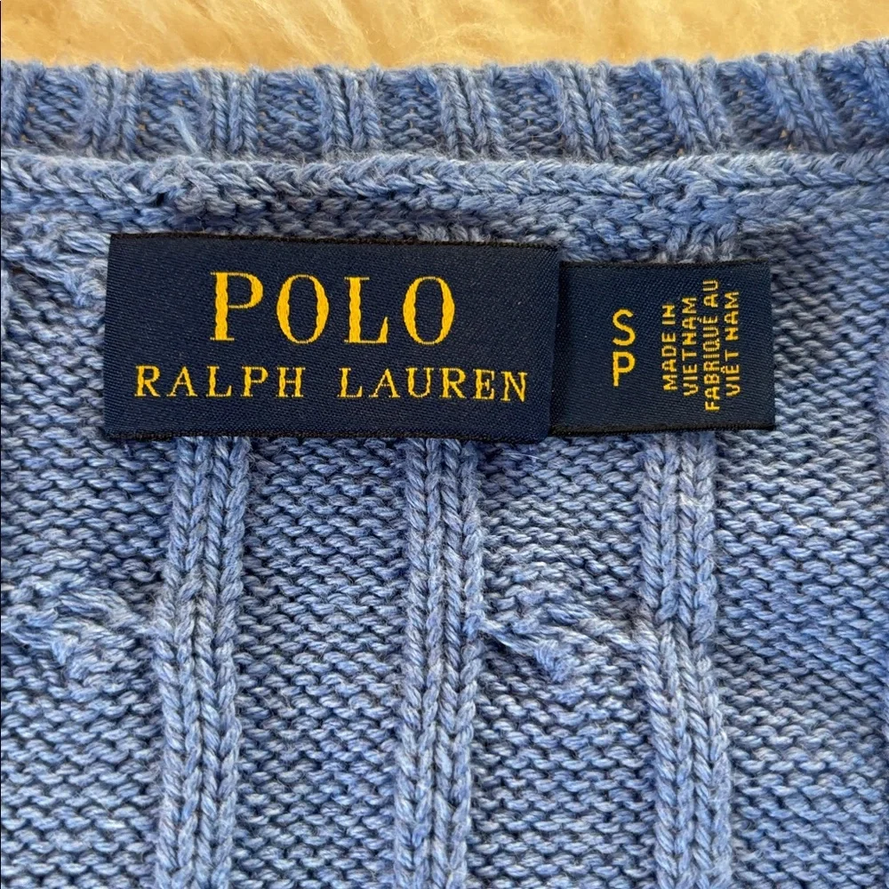 Polo by Ralph Lauren Cable-Knit Cotton V-Neck Sweater - Picture 2 of 9